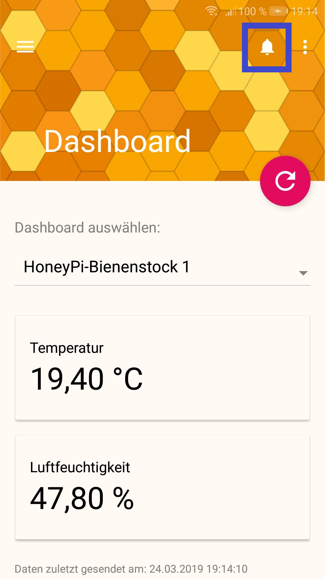 Benachrichtigungen öffnen