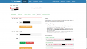 Channel-ID und Write-API-Key